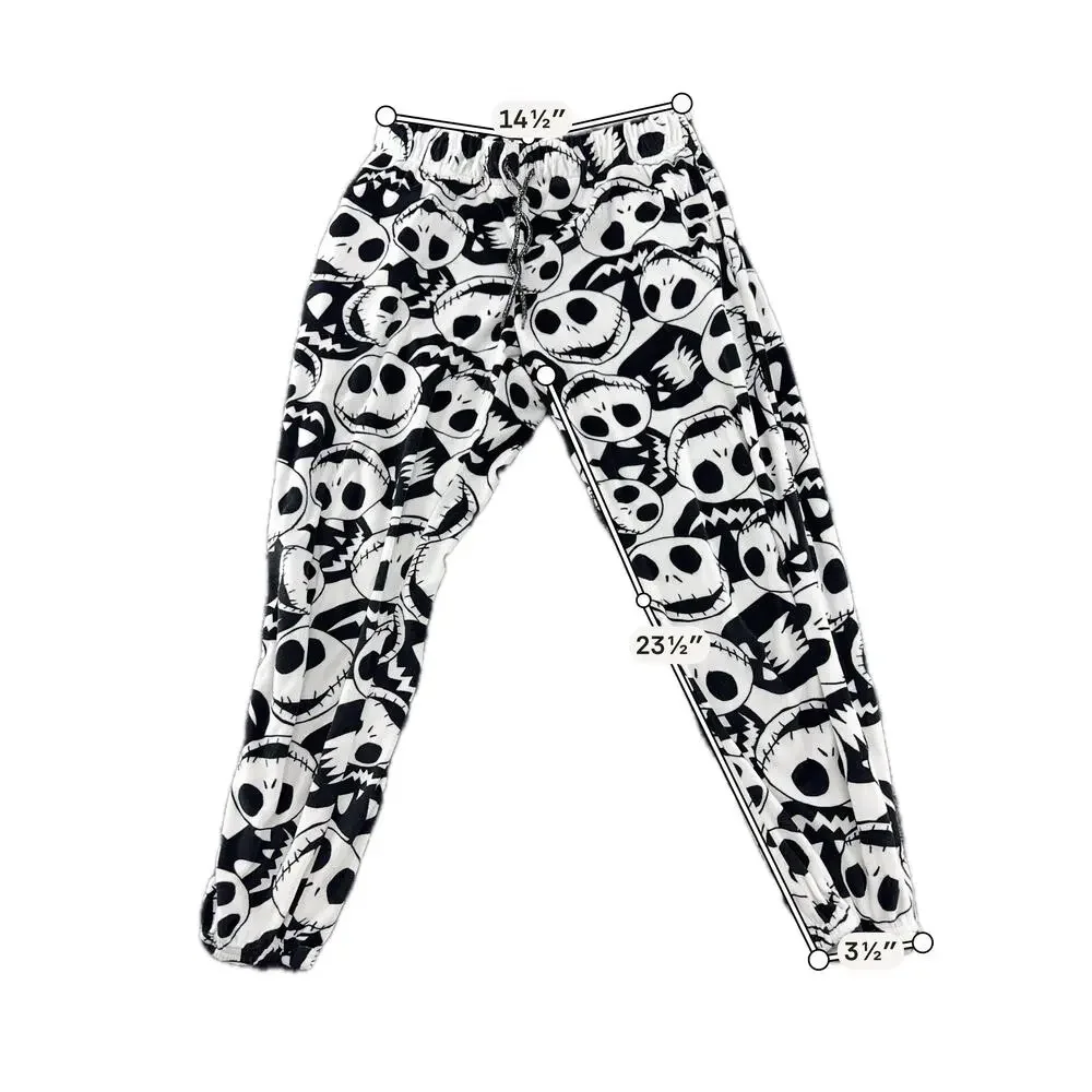 Disney Nightmare Before Christmas Pajama Pants Kids 8-10 Jack Fleece Black